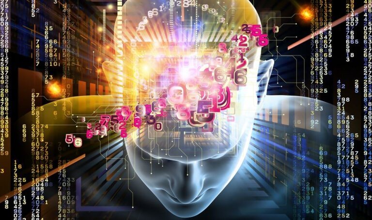 cerveau duquel sortent des chiffres