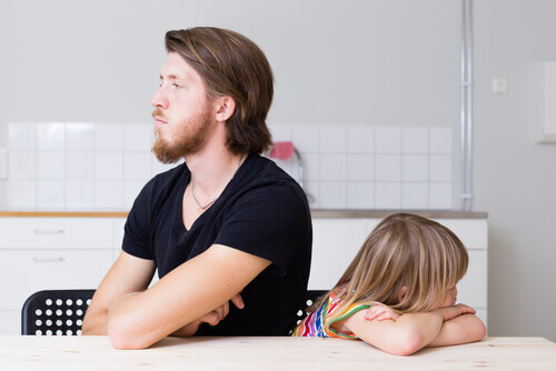 pere et fille faches