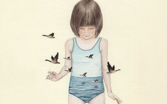 enfant en maillot de bain