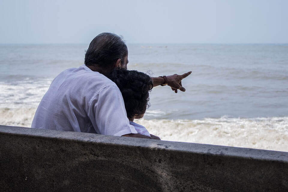 grand-père et sa petite fille