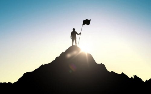 homme avec un drapeau