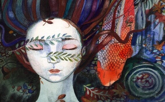 femme dans l'eau