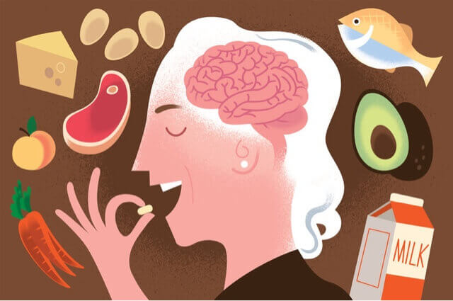 femme consommant de la vitamine B12