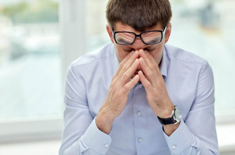 homme fatigué
