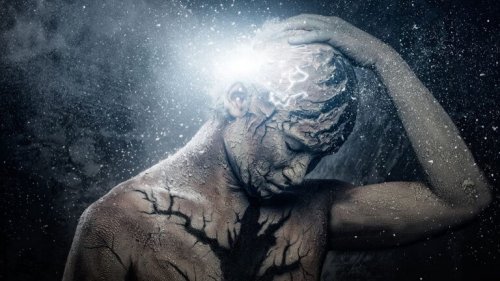 faisceau lumineux émanant d'un crâne