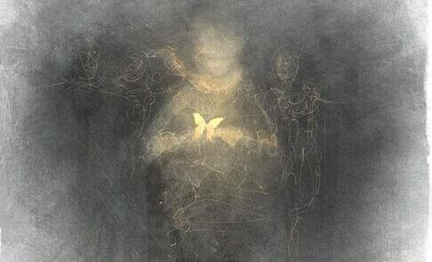 image sombre d'une personne