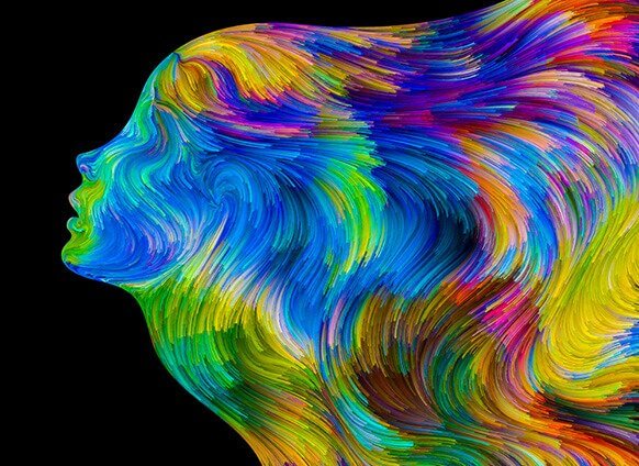 image feminine colorée