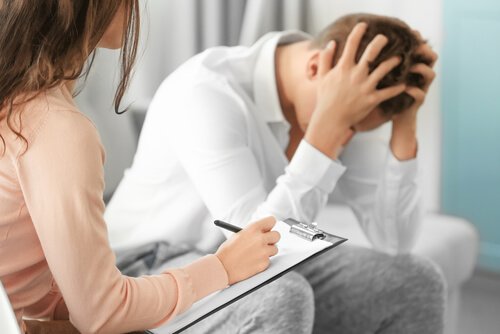 homme névrosé chez la psychologue