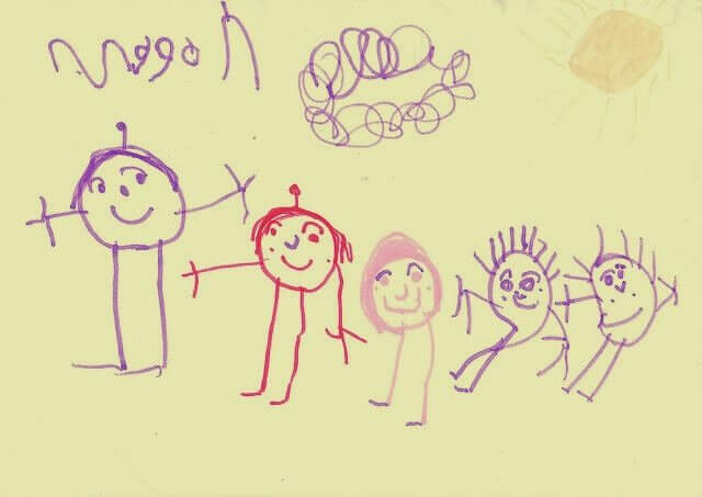 dessin de la famille d'un enfant