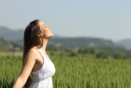 un des exercices de respiration : la respiration profonde