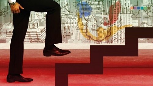 escaliers représentant l'ascension professionnelle