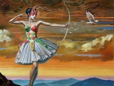 flèche représentant les phrases de Diogène de Sinope