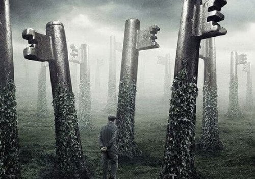 homme dans un bois
