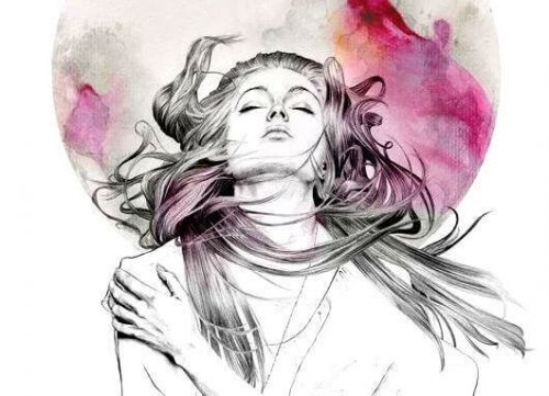 femme ressentant l'amour