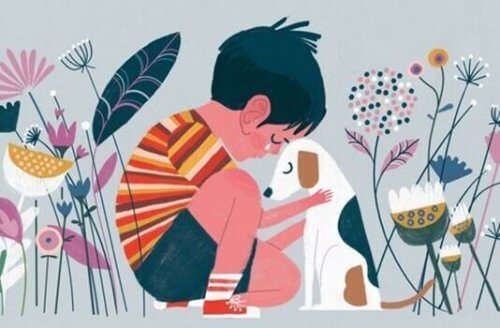 un enfant et son chien