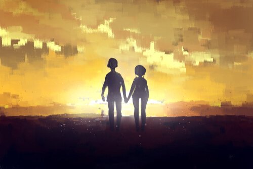 couple qui se tient la main représentant l'amour complet