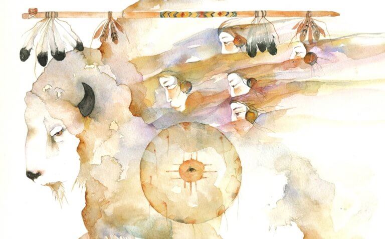 la légende Dakota de la jeune femme et des loups