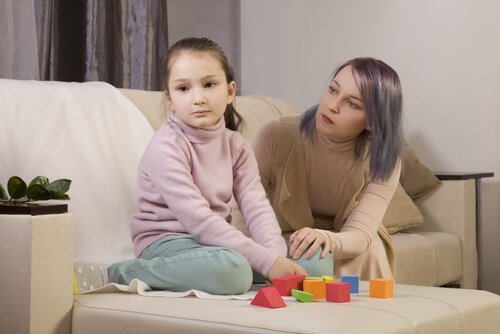 mère et fille autiste