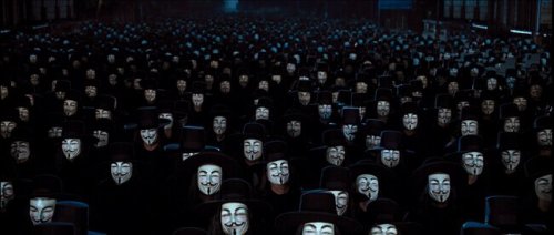 Des masques de V pour Vendetta