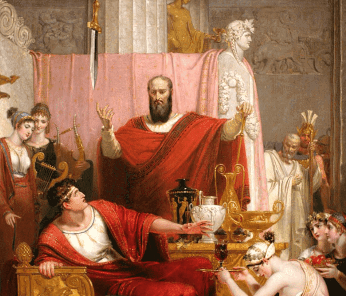 représentation du syndrome de Damoclès