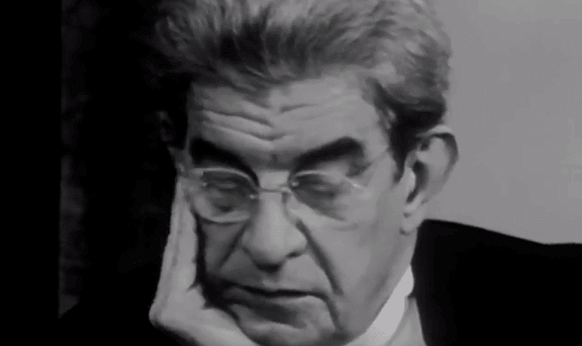 Un portrait de Lacan en train de penser