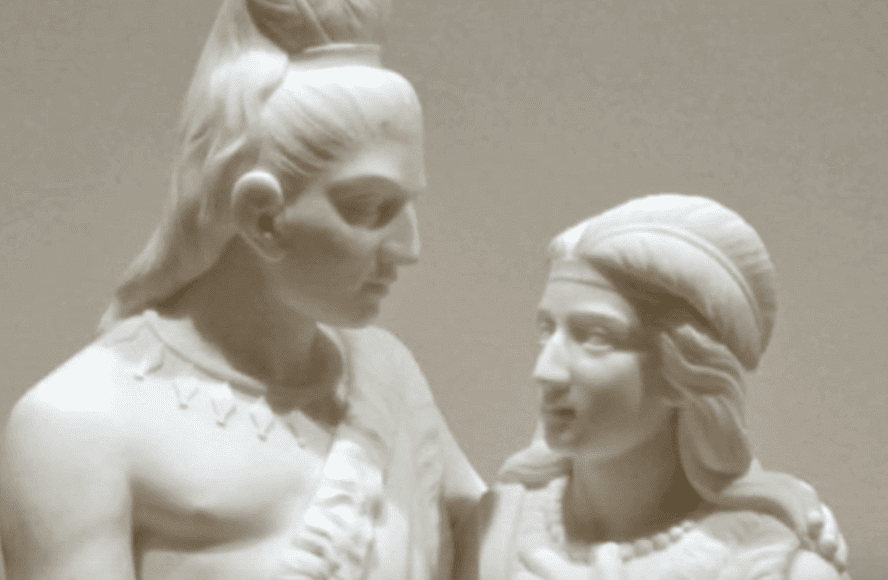 La sculpture d'un homme et d'une femme par Edmonia Lewis
