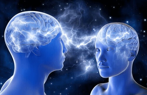 Deux cerveaux connectés, une représentation de la sapiosexualité