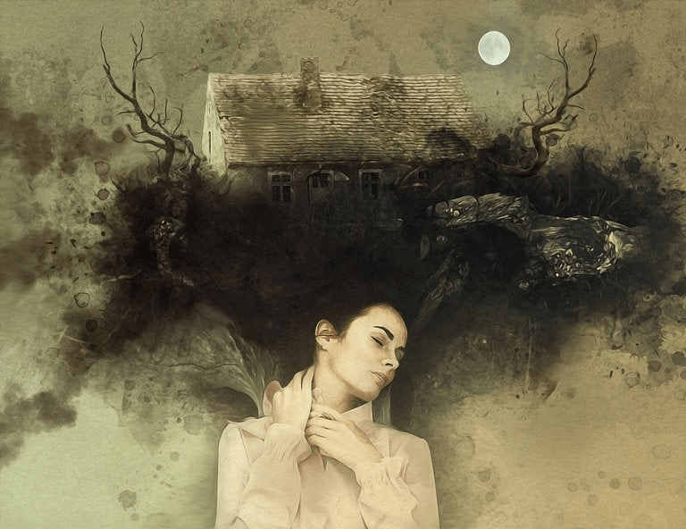 Une femme et la lune
