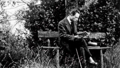 Rainer Maria Rilke sur un banc