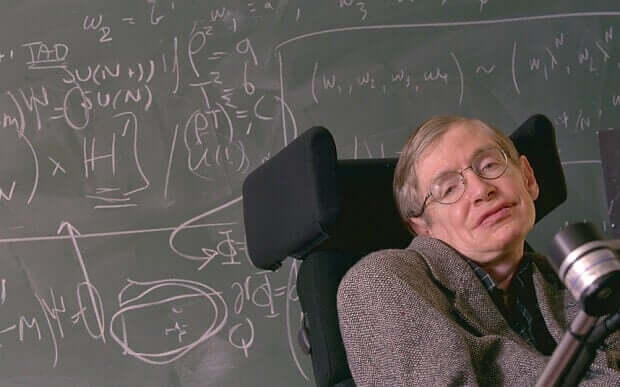 Stephen Hawking en plein cours