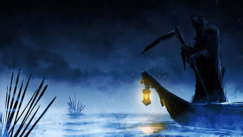 Charon sur sa barque