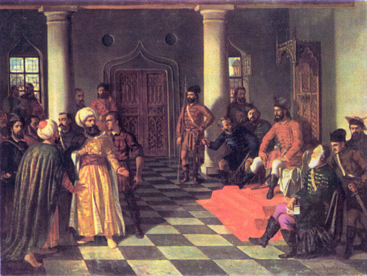 Vlad Tepes et les ambassadeurs turcs par Theodor Aman