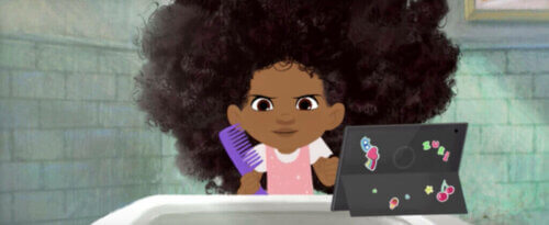 Une scène dans Hair Love