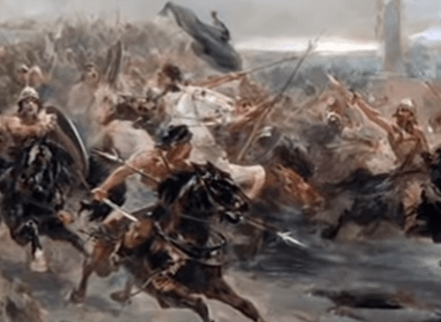 tableau représentant les Huns