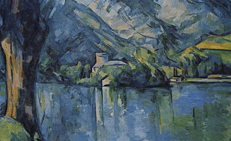 Un paysage peint par Paul Cézanne.