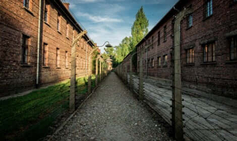 Mala et Edek à Auschwitz.