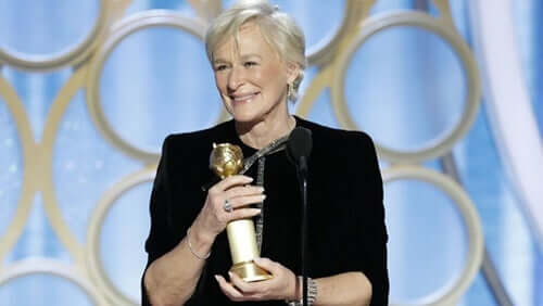 Glenn Close aux Golden Globes.