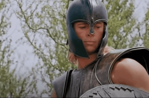 Brad Pitt en tant qu'Achille.
