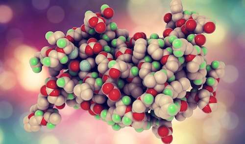 Une illustration représentant des hormones.