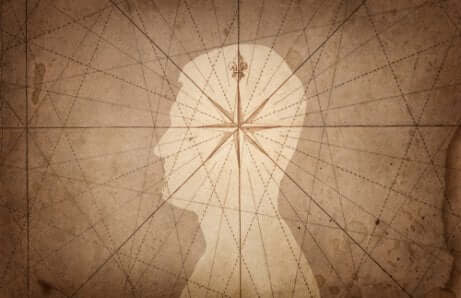 Structure d'une étoile sur le dessin d'un homme.