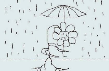 Test d'une personne sous la pluie.