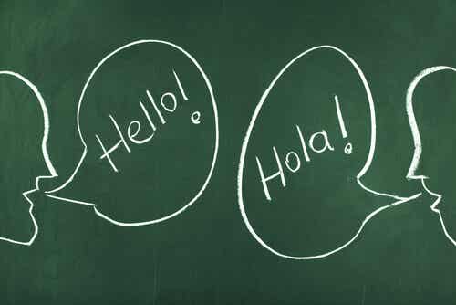 Dialogue bilingue.