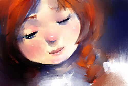 Une fillette triste.