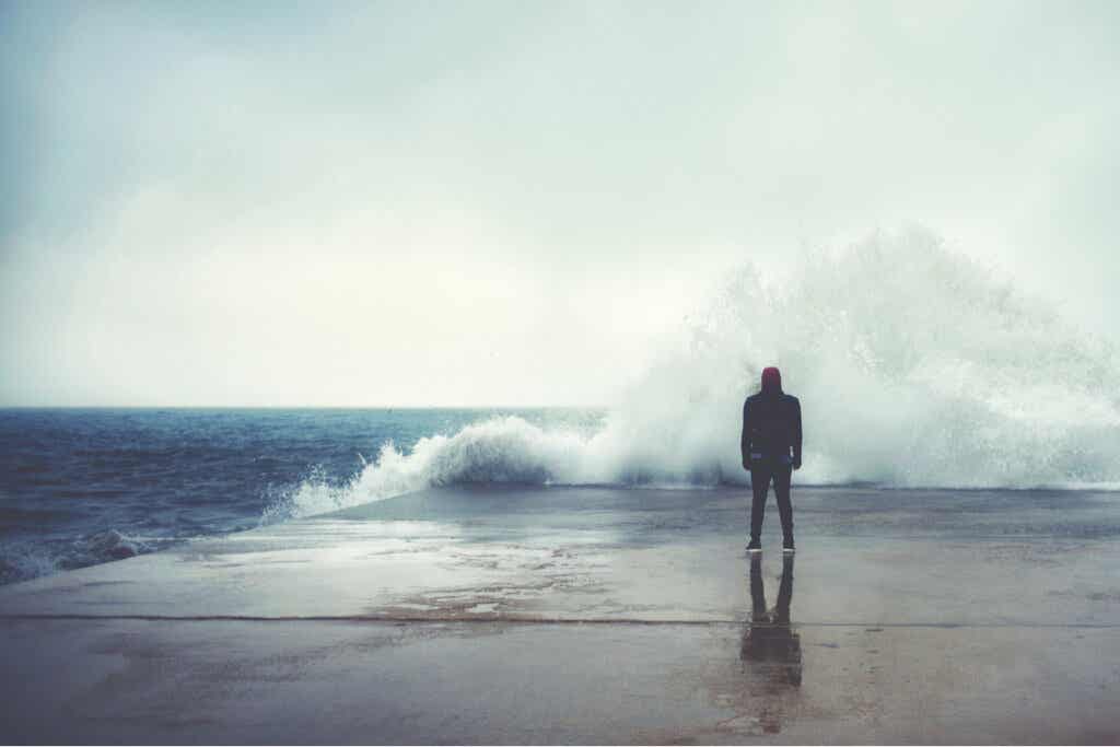 Homme face à la mer.