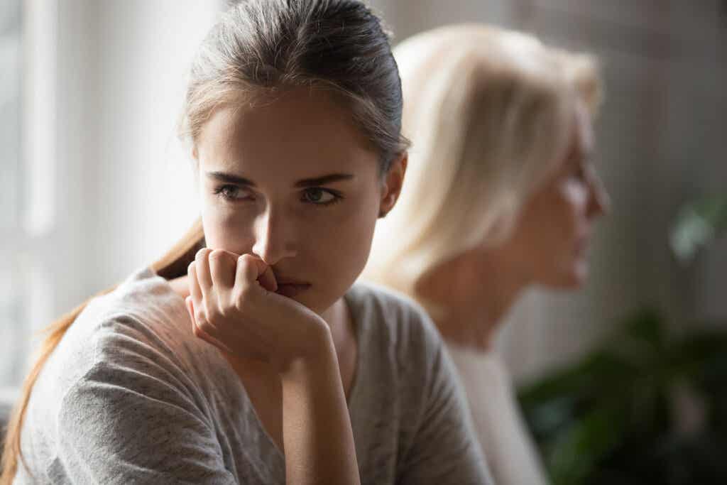 Femme triste.