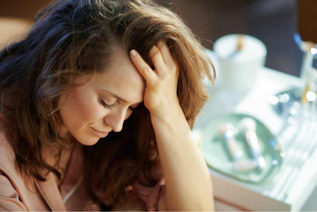 Une femme triste. 