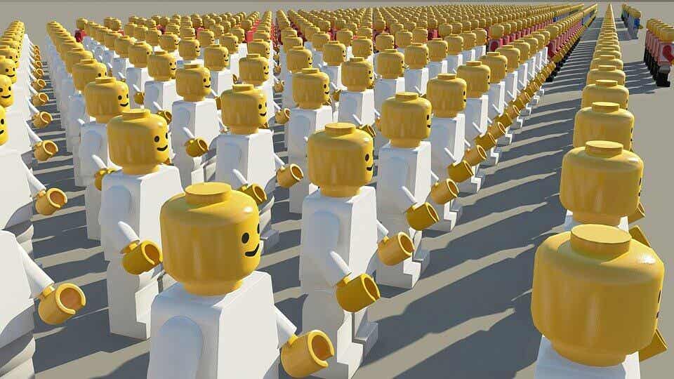Un groupe en lego.