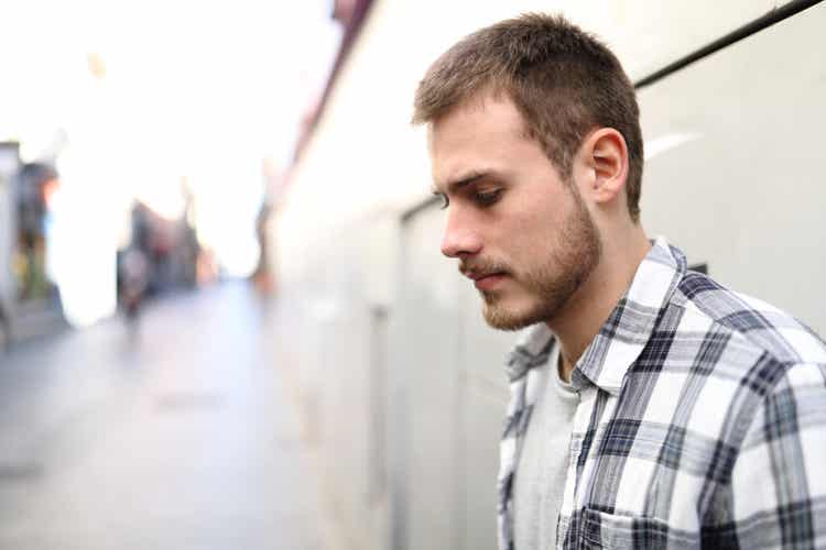 homme découragé